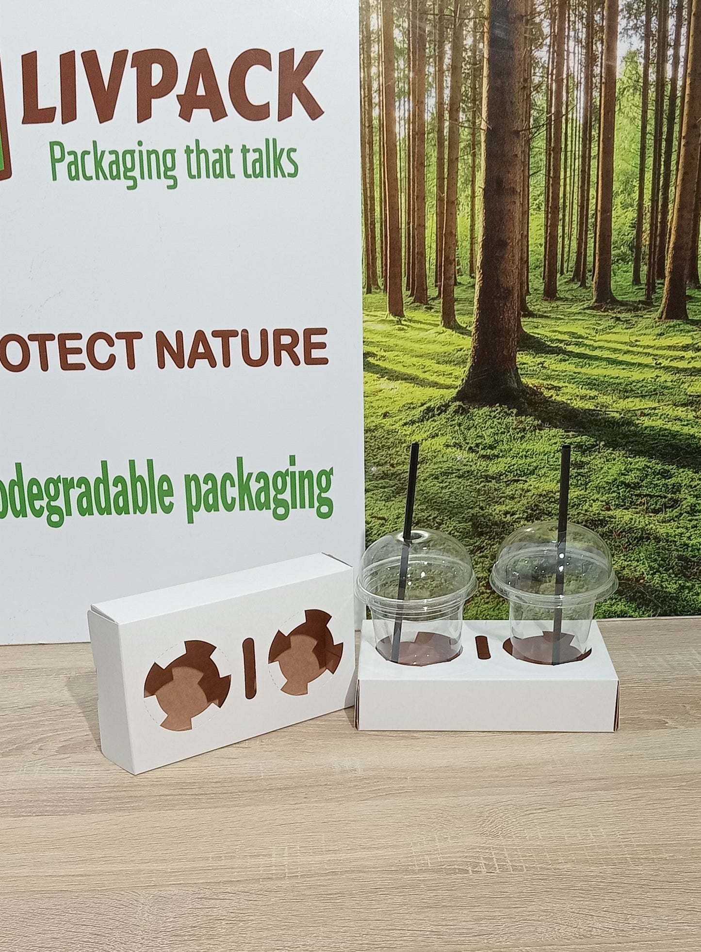 Support gobelets kraft double – Livpack