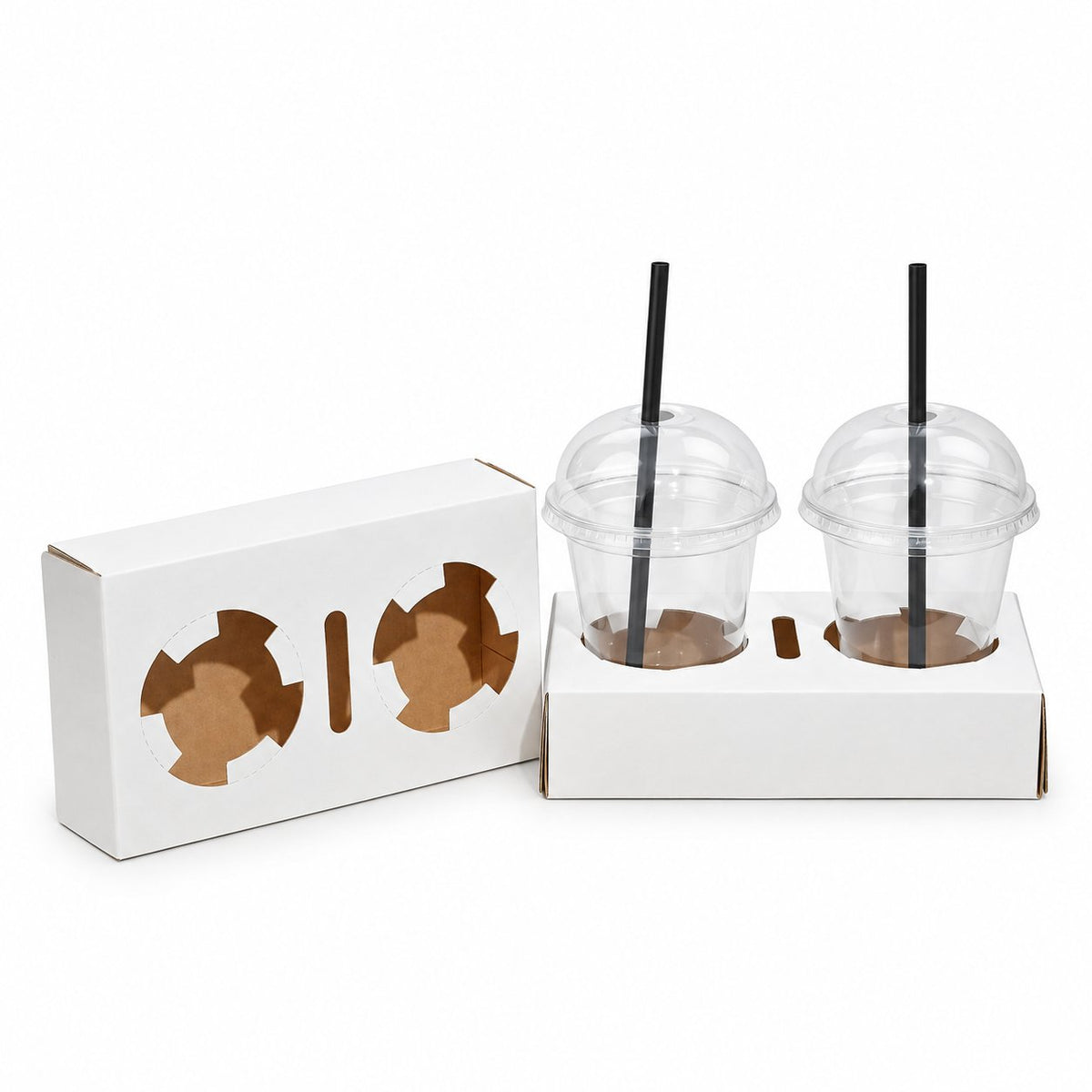 Support à gobelets kraft – Pack de 100 | Livraison rapide Maroc | Livpack — vue produit sur fond blanc