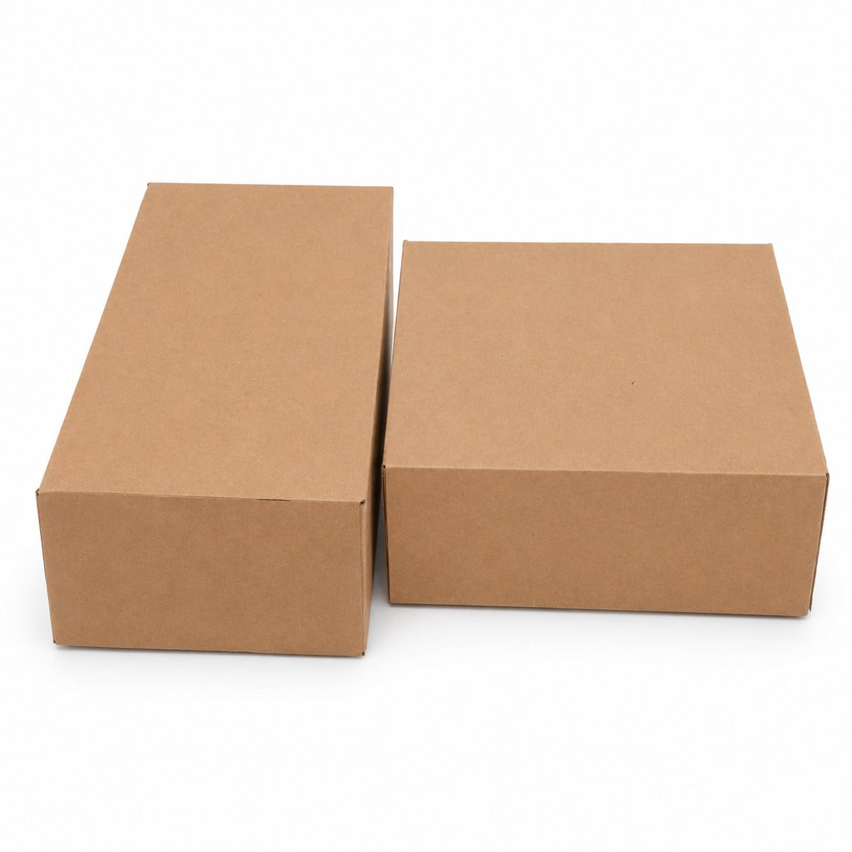 Boîte Menu kraft restaurant – Pack de 50 | 23x16x8 cm | Burger, sandwich, tacos + frites — vue produit sur fond blanc