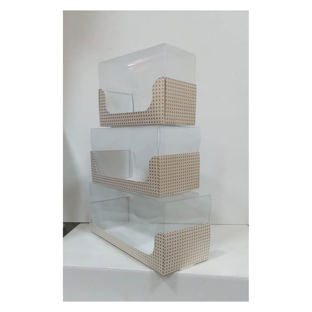 Caja transparente para tartas personalizada (2 tamaños disponibles) con logotipo e impresión a color