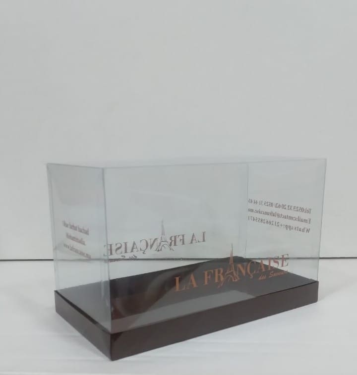 Boîte Cake Transparente Personnalisée – 2 Tailles Disponibles – Impression Logo & Couleurs