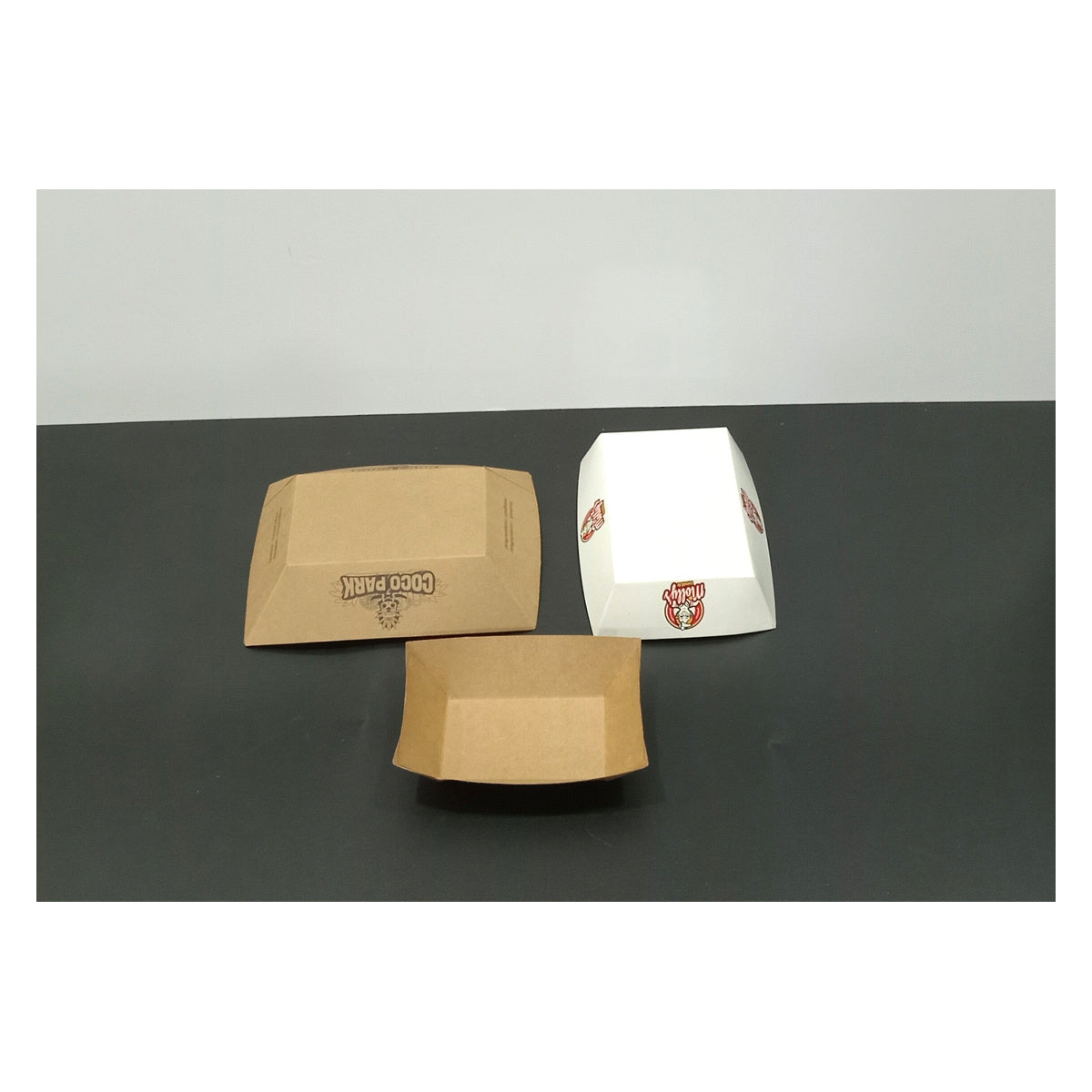 Barquette alimentaire personnalisée en carton blanc