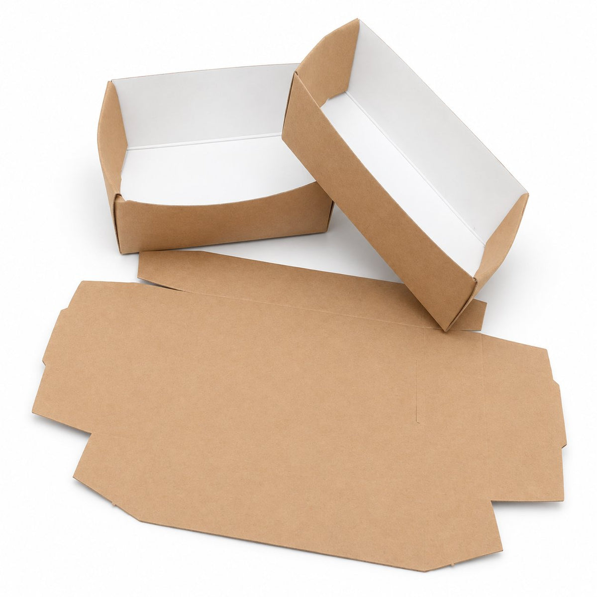 Standard kraft cardboard trays for fries and snacks