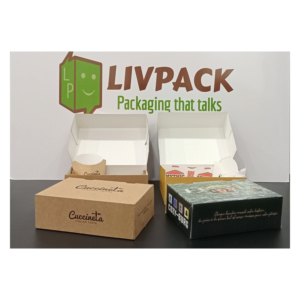 Boîtes menu kraft imprimées – LIVPACK