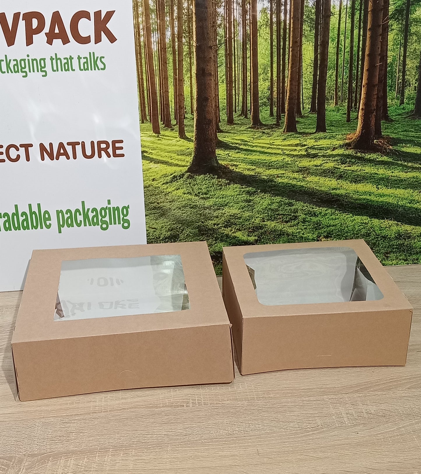 Exemple boîte kraft avec fenêtre – Livraison rapide de 24 à 48h – Livpack