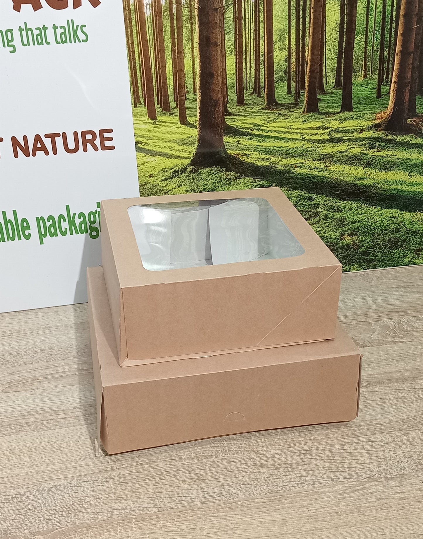 Exemple boîte kraft avec fenêtre – Livraison rapide de 24 h – Livpack