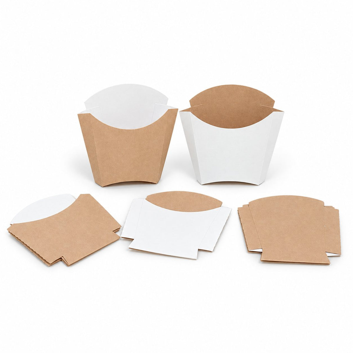 Sachets Frites Kraft Standard – Pack de 500 unités | Restauration, Snack, Fast-Food — vue produit sur fond blanc