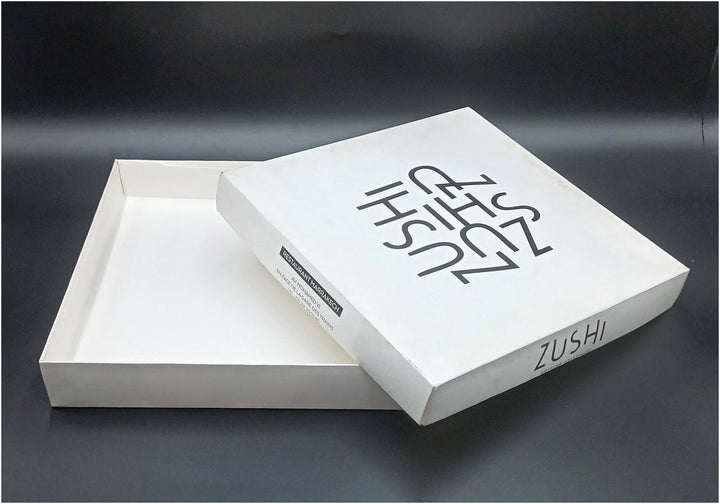 Caja de sushi blanca personalizada con tapa transparente
