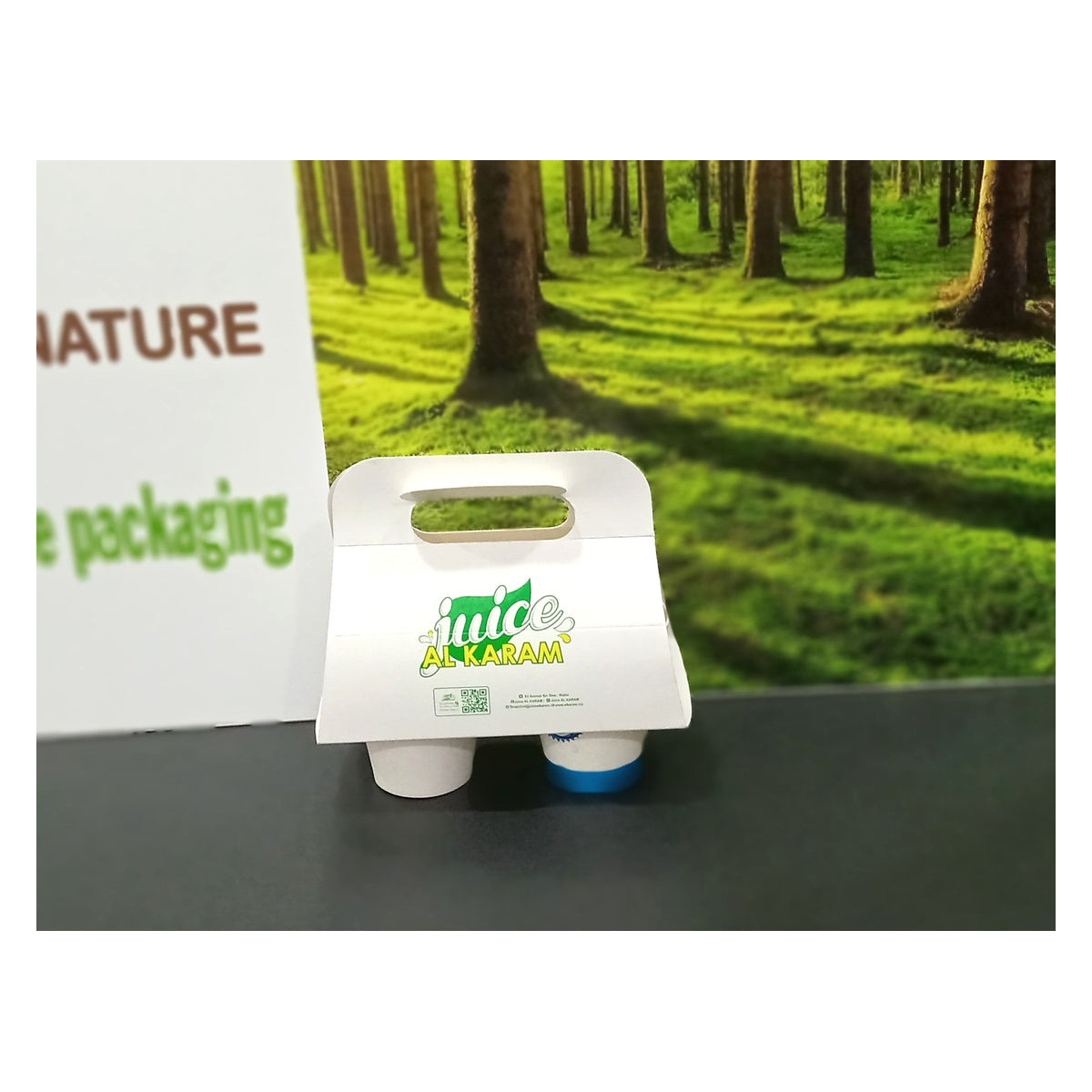 Porte-gobelets kraft imprimé avec logo – Livpack