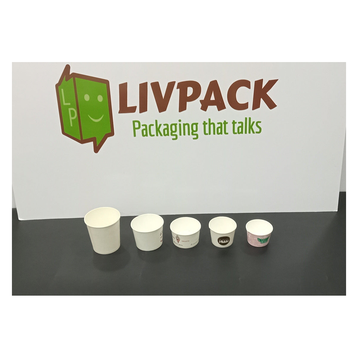 Pot de glace personnalisé avec logo – Carton pour 1 à 5 boules – Livpack
