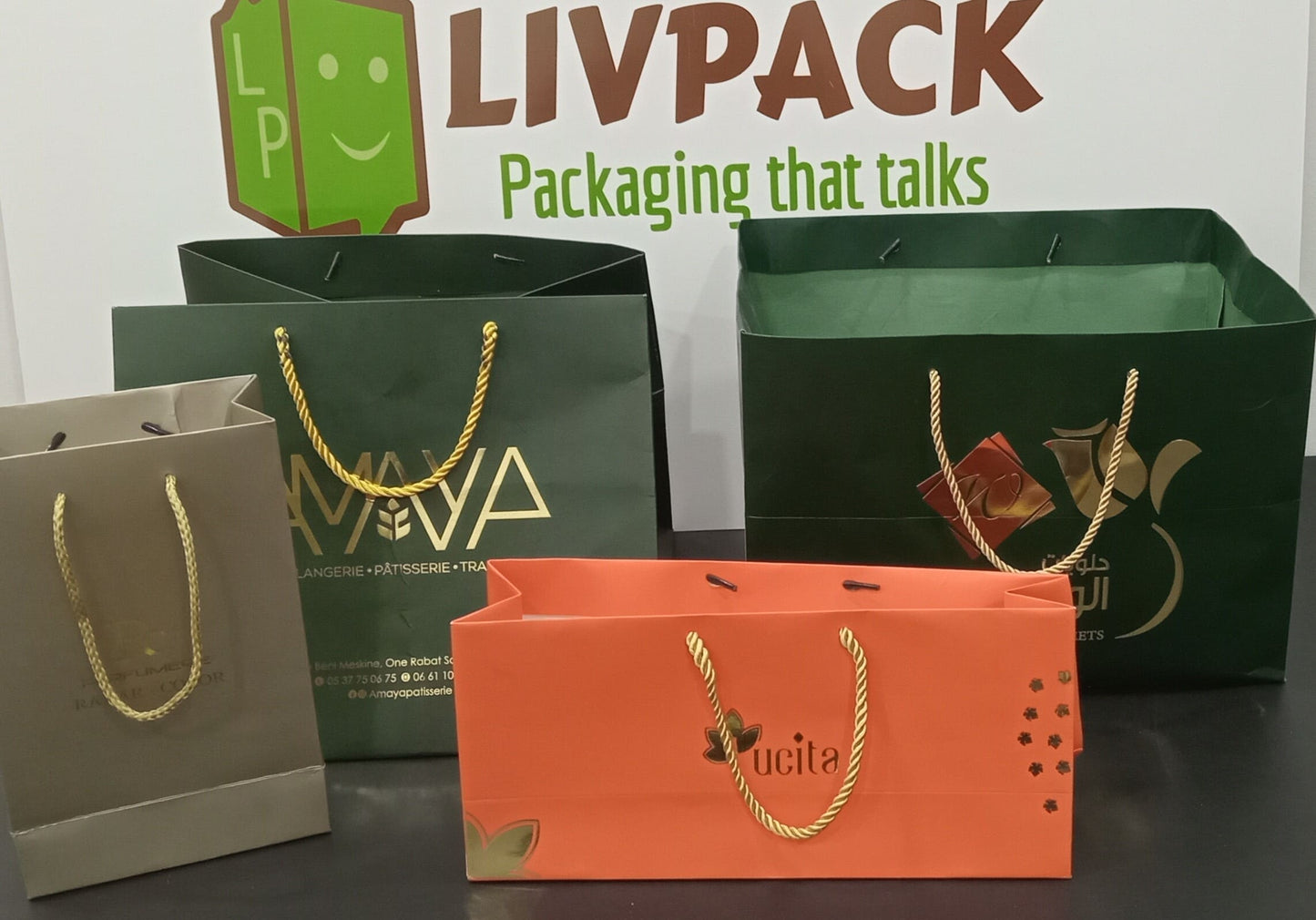 Sac boutique chocolat personnalisé – élégant et recyclable