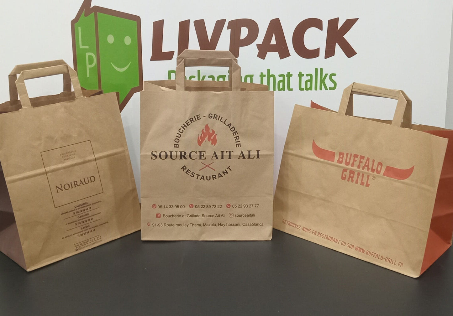 Sachet cabas kraft personnalisé avec logo – LIVPACK