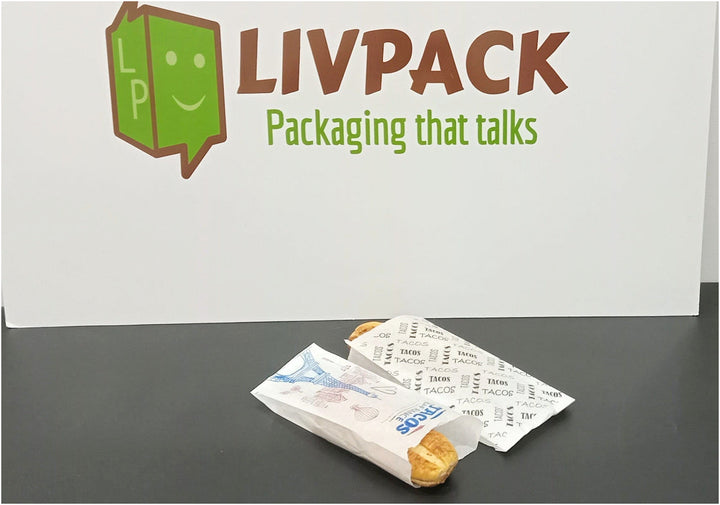 Bolsa de papel para sándwich con logo personalizado