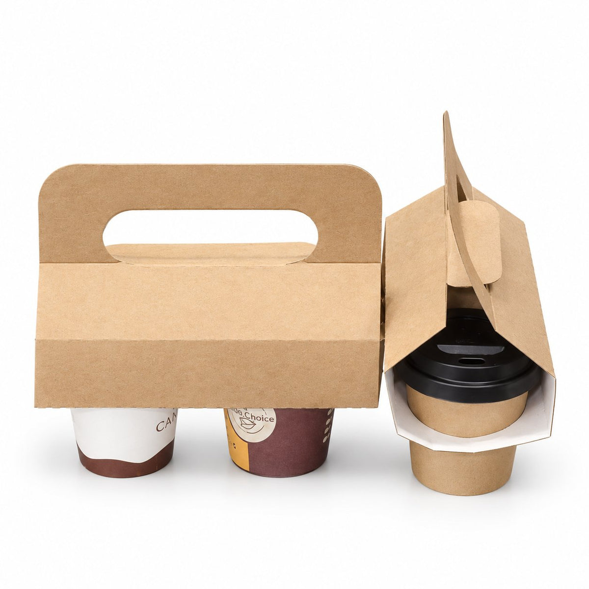 Pack de 200 Sacs SOS Gobelets Café – Kraft Cartonné Standard Espresso — vue produit sur fond blanc