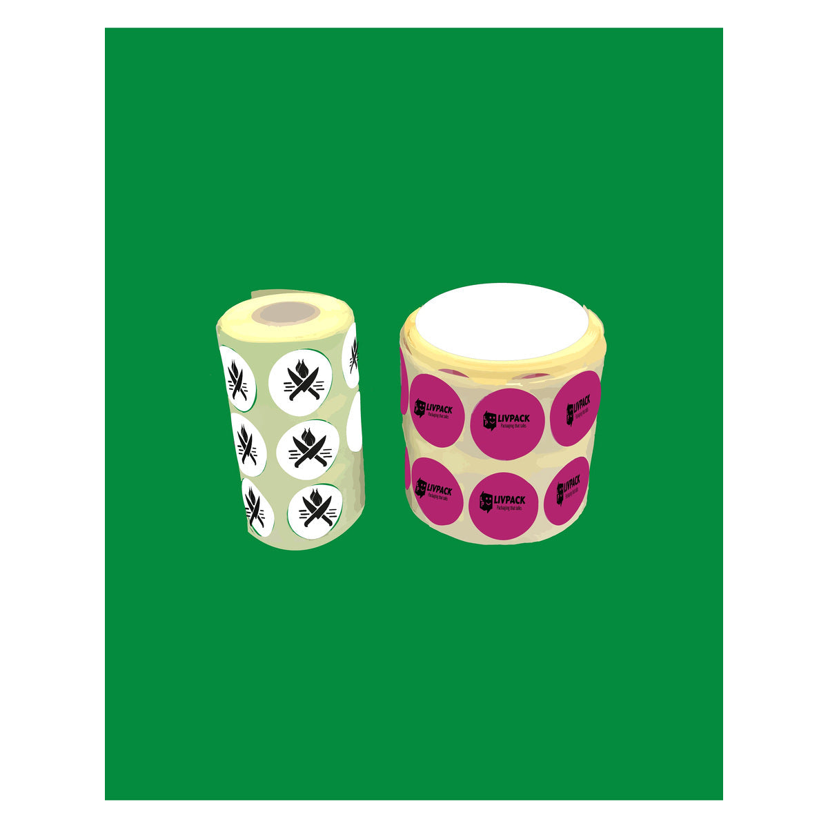 Stickers personnalisés – Étiquettes adhésives sur mesure Livpack