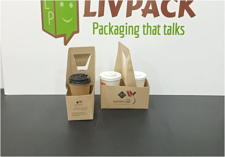 حامل أكواب كرافت مخصص بشعار LIVPACK