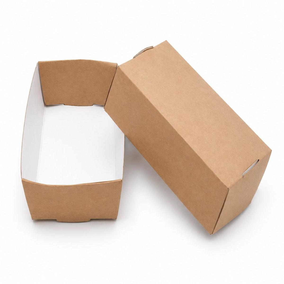 Standard kraft cardboard trays for fries and snacks