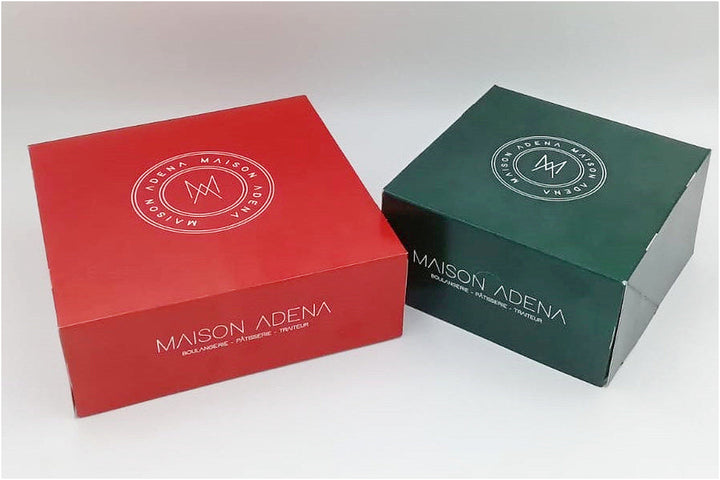 Caja de pastelería con impresión offset