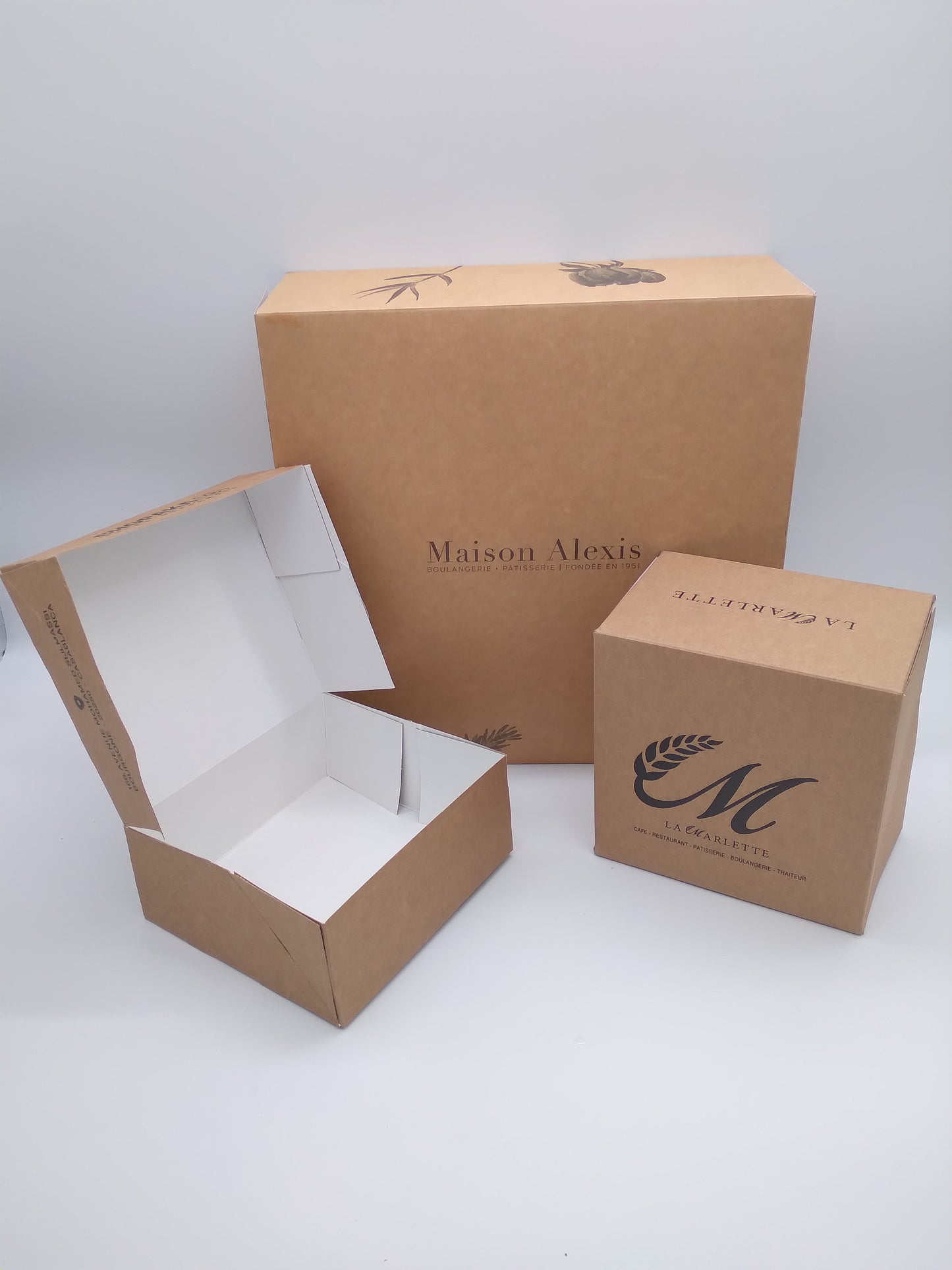 boîte pâtisserie kraft haut de gamme – impression offset