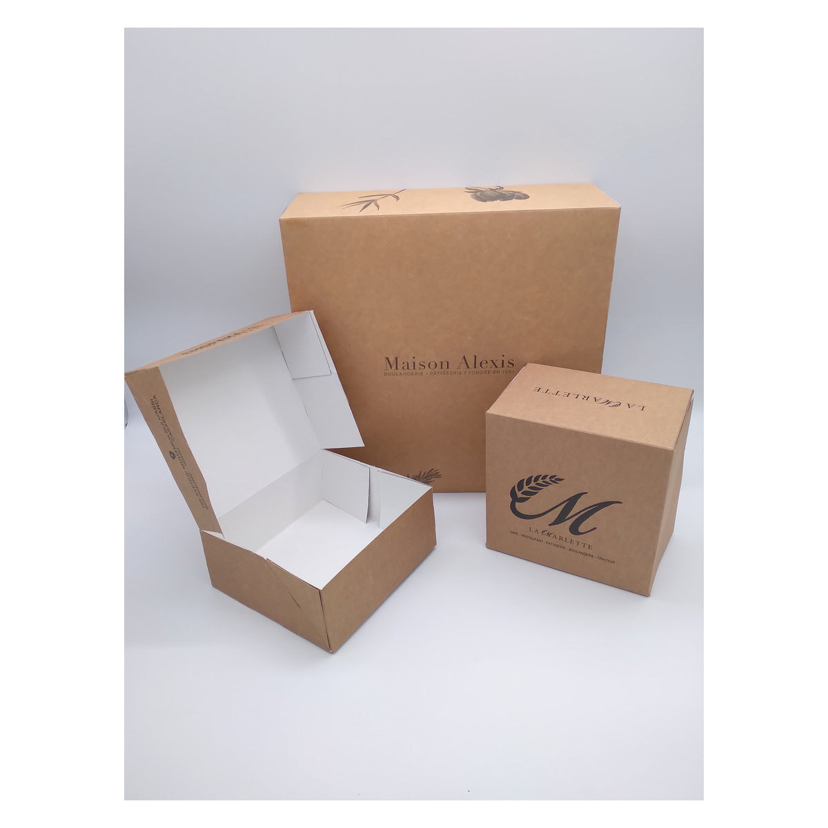 boîte pâtisserie kraft haut de gamme – impression offset