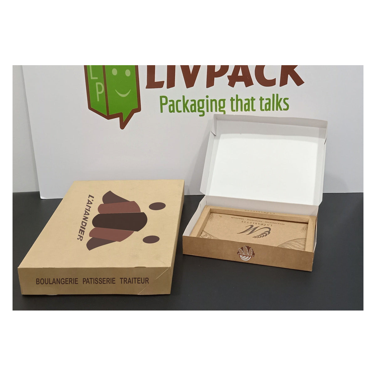 boîte pâtisserie rigide avec personnalisation – format 30x30 cm