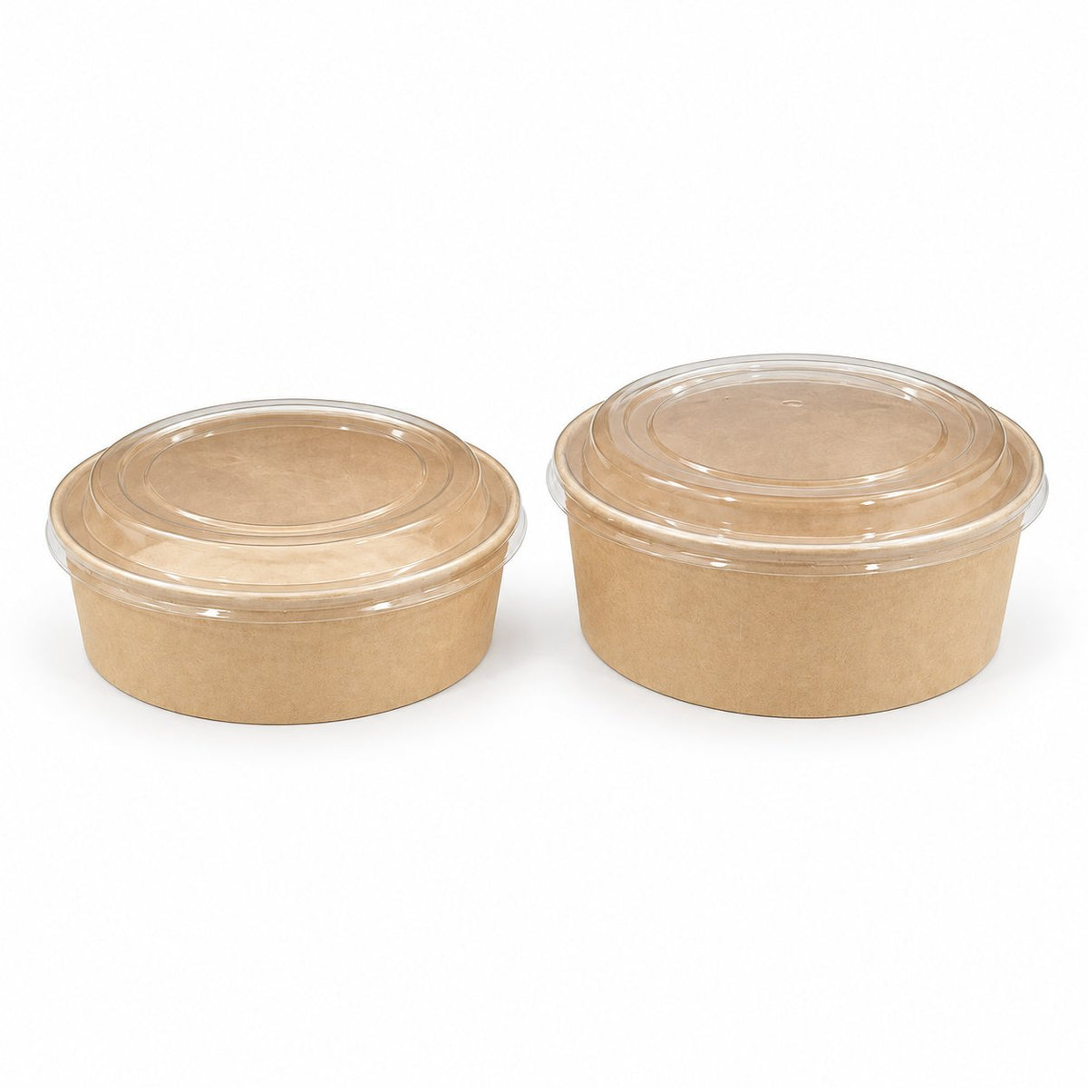 Pack 300 Bowls Kraft ou Blanc avec Couvercle – 750 à 1100 ml – Livraison Express 24/48h — vue produit sur fond blanc