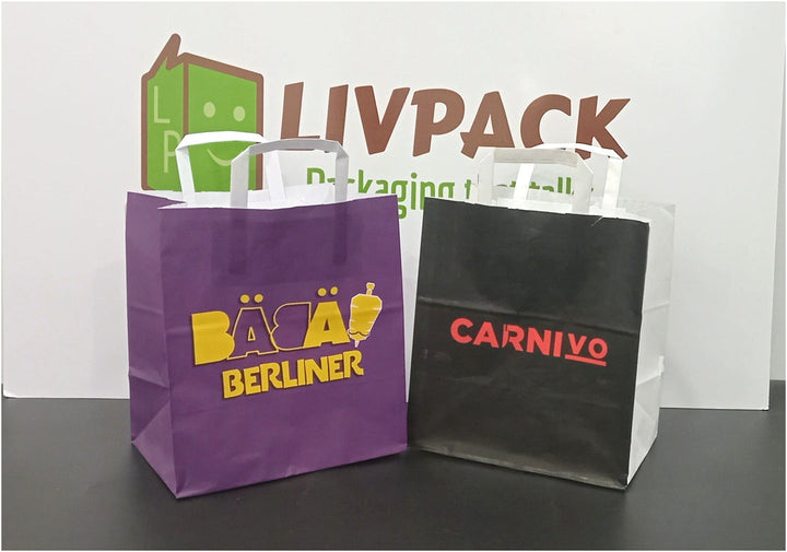 Bolsa kraft personalizada con impresión integral a color