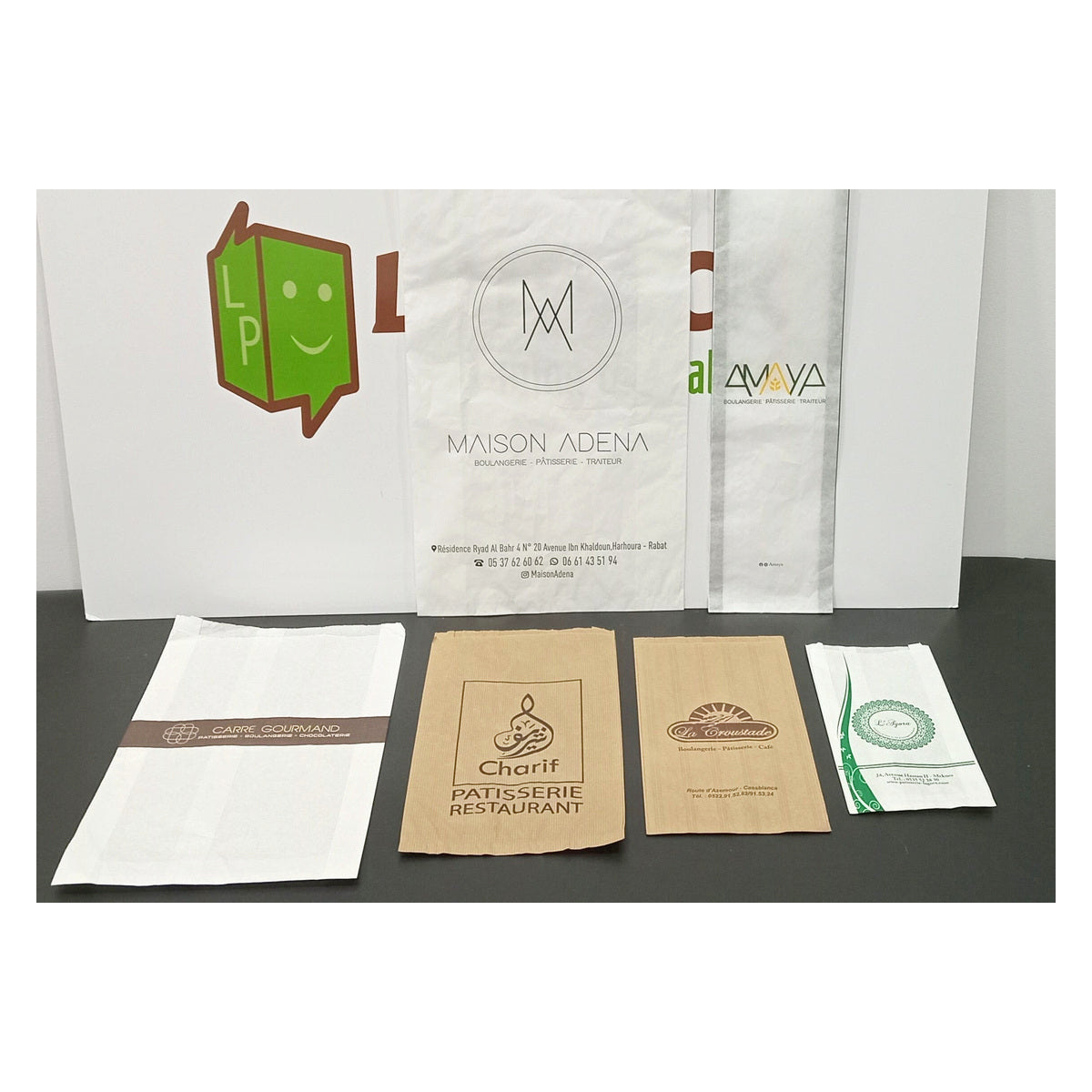 Custom bread and pastry bags in different sizes