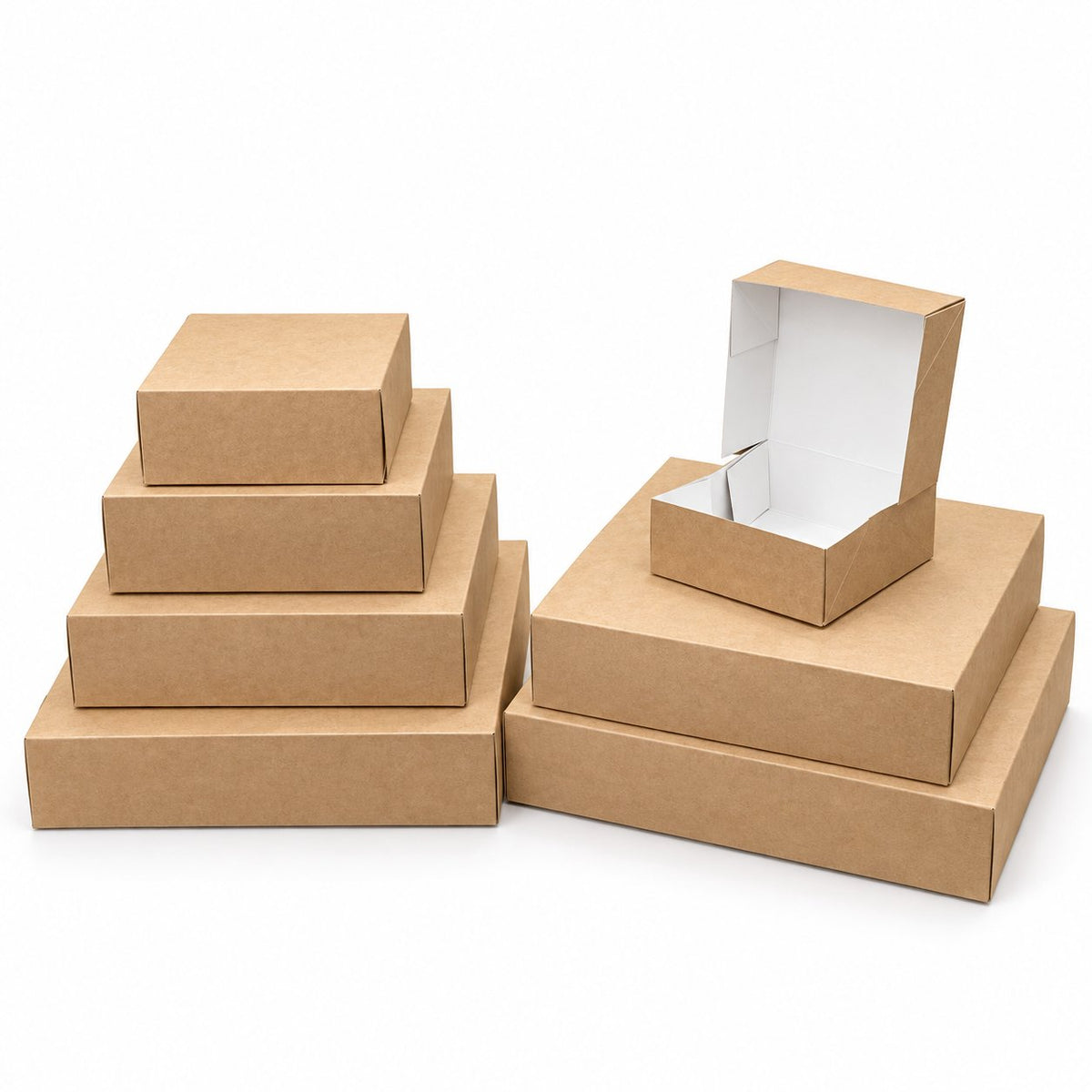 Boîtes pâtisserie kraft standard – Pack de 50 | 1er choix | Personnalisables
