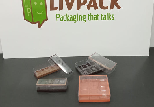 Boîte à macarons transparente avec logo Livpack