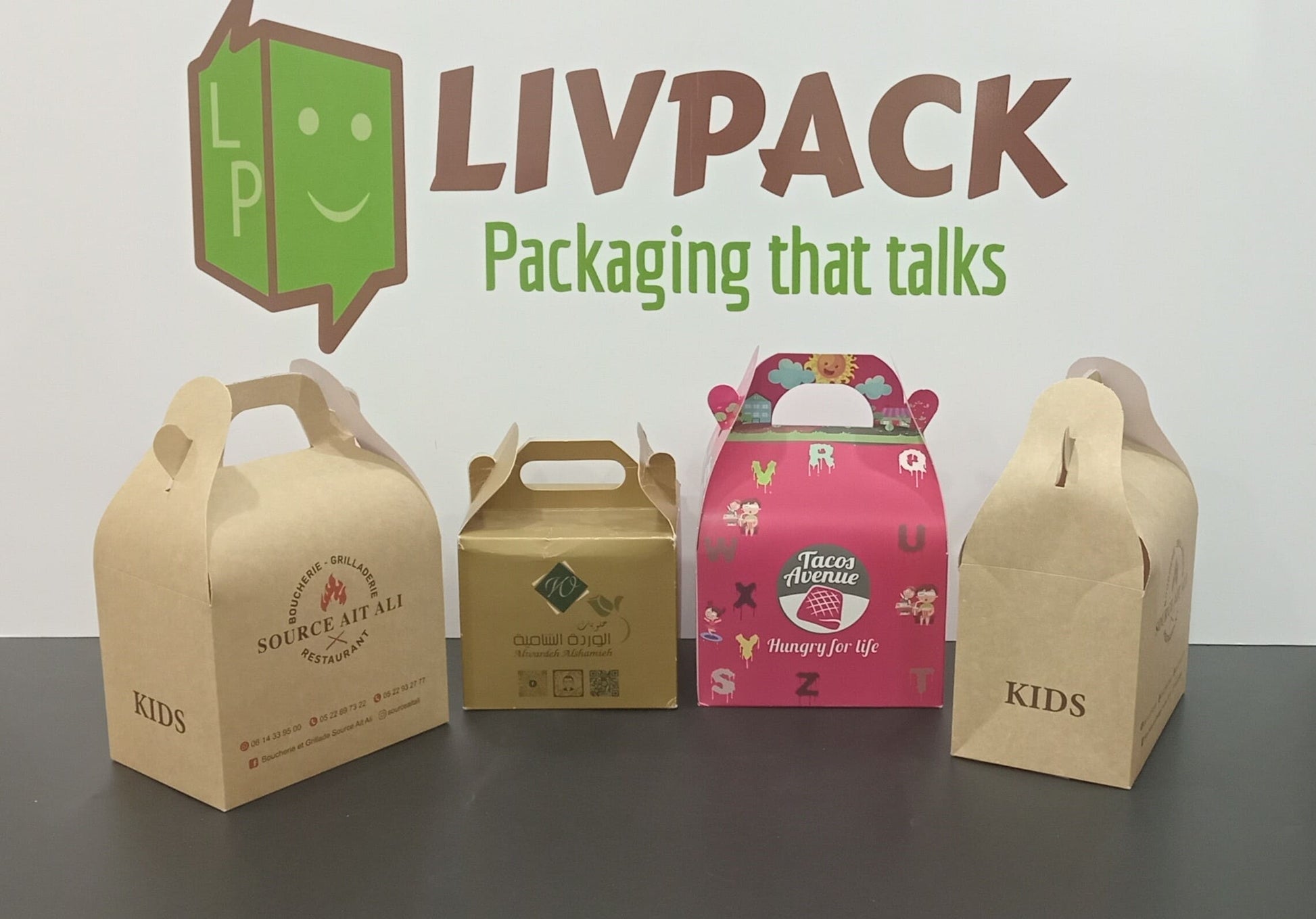 Boîte menu enfant personnalisée – carton avec poignée – Livpack