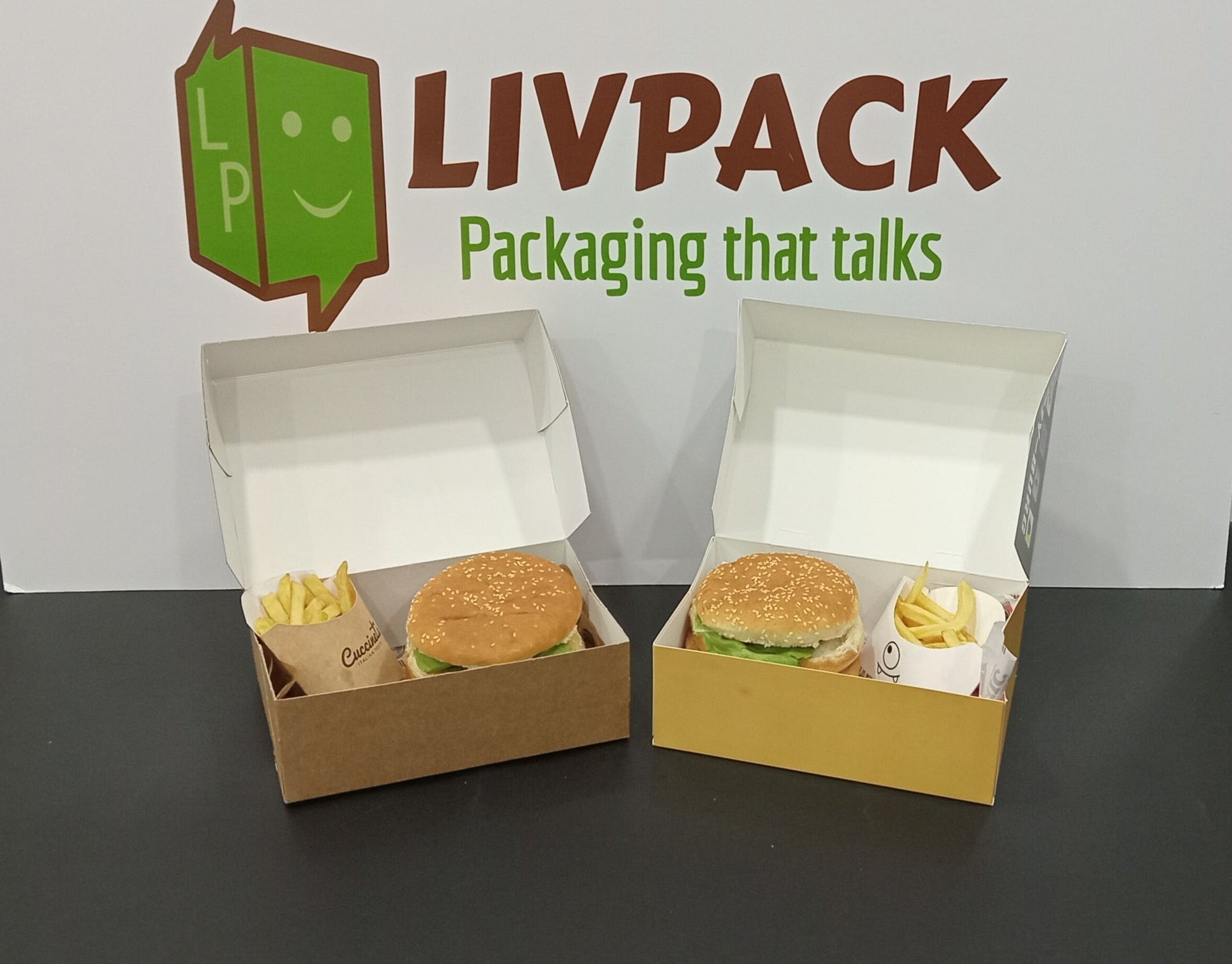 Emballage repas à emporter personnalisé pour fast-food