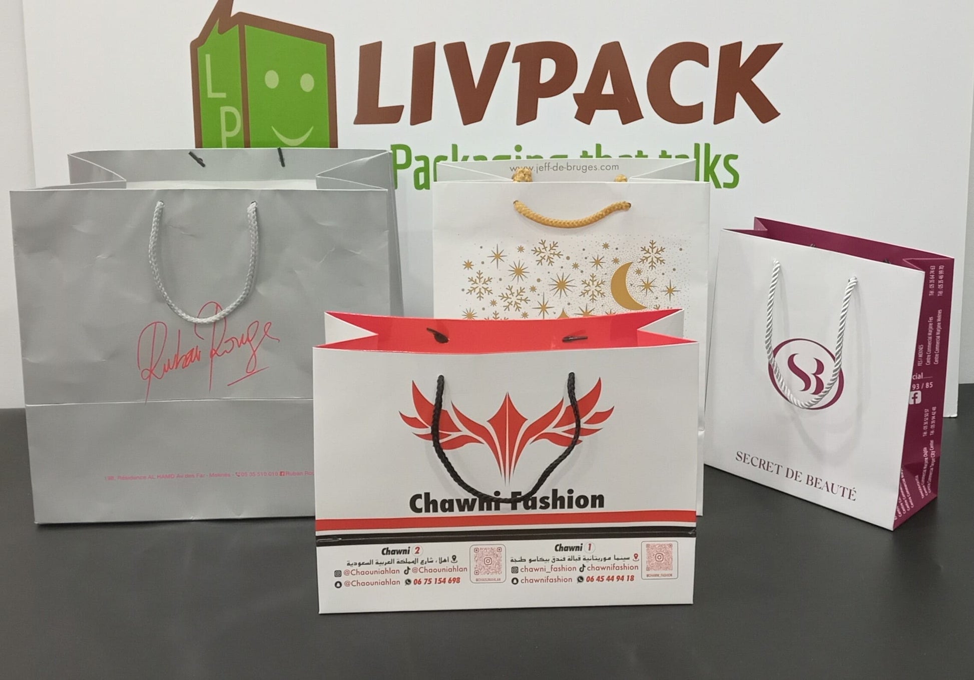Exemple sac personnalisable pour coffret chocolat – Livpack
