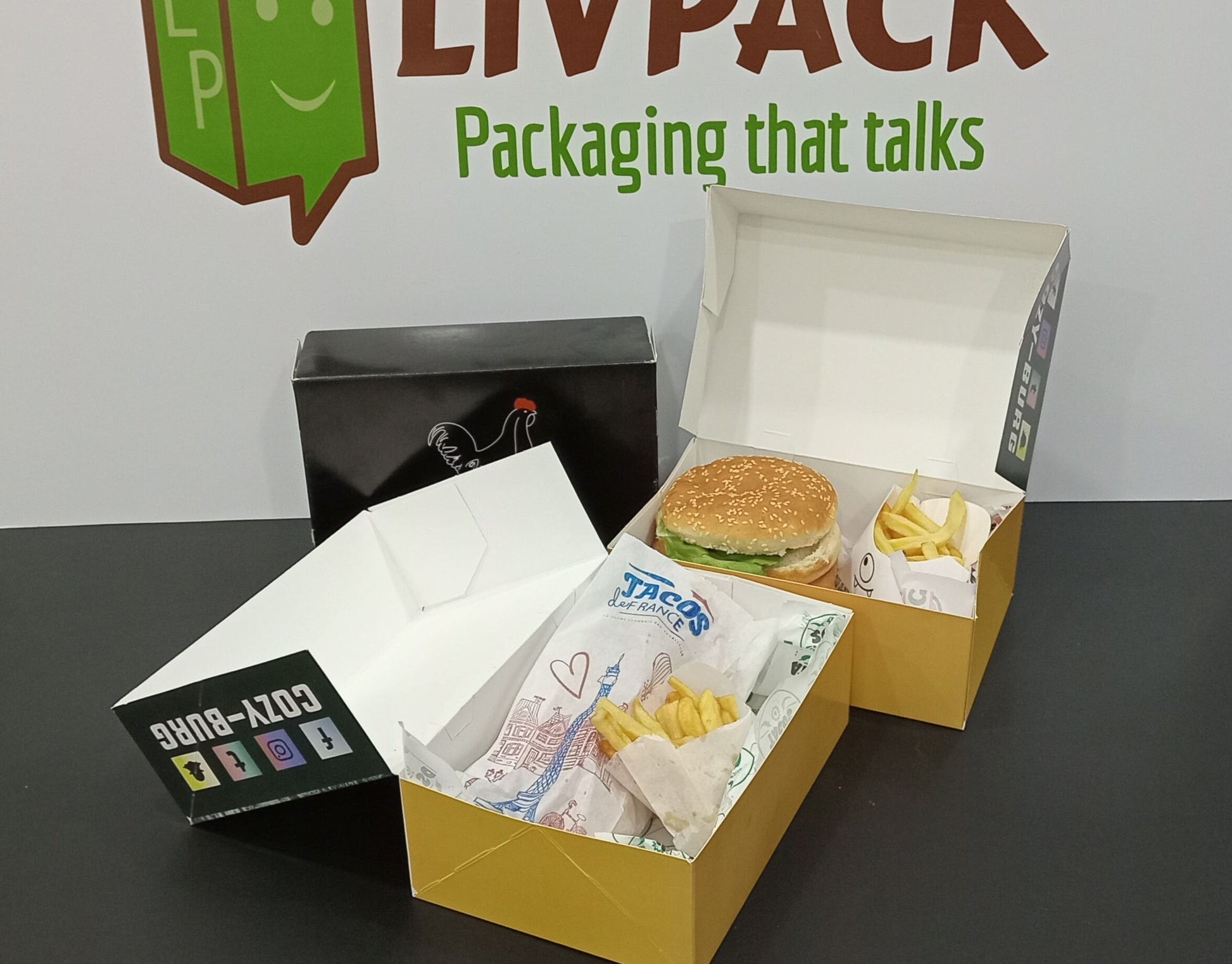 Packaging repas à emporter personnalisé pour fast-food