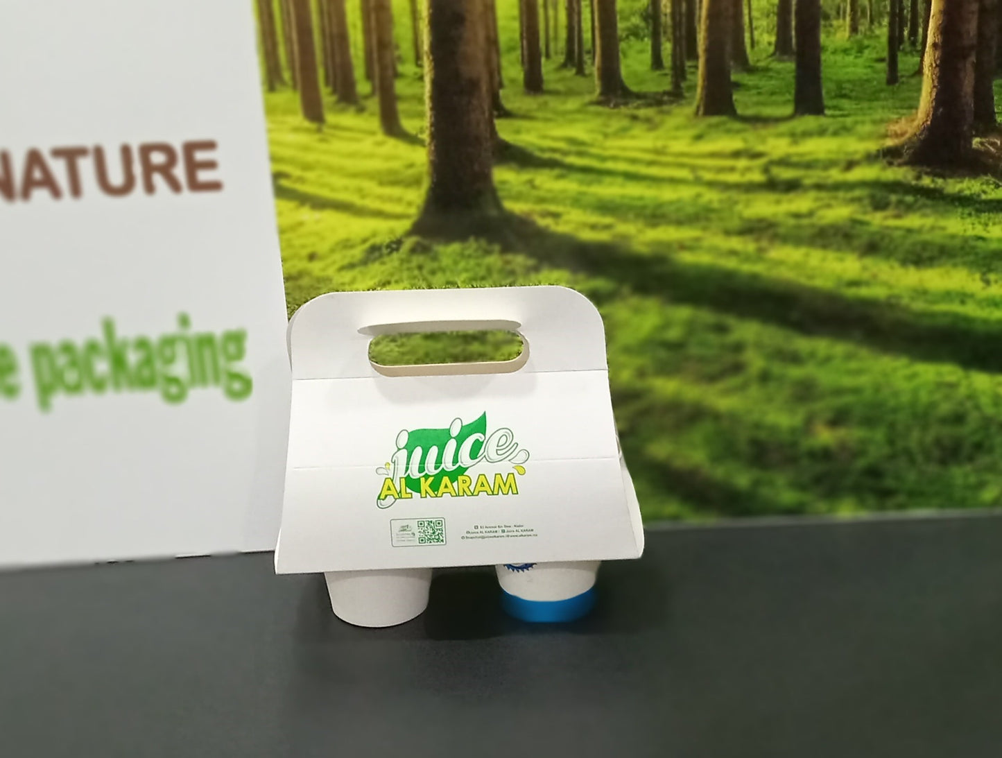 Porte-gobelets kraft imprimé avec logo – Livpack