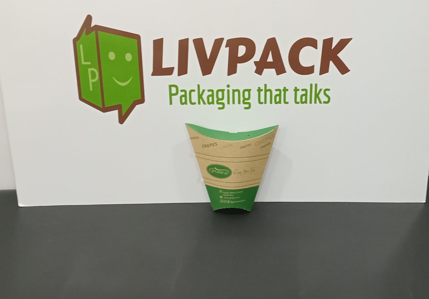 Porte crêpe kraft personnalisé avec logo