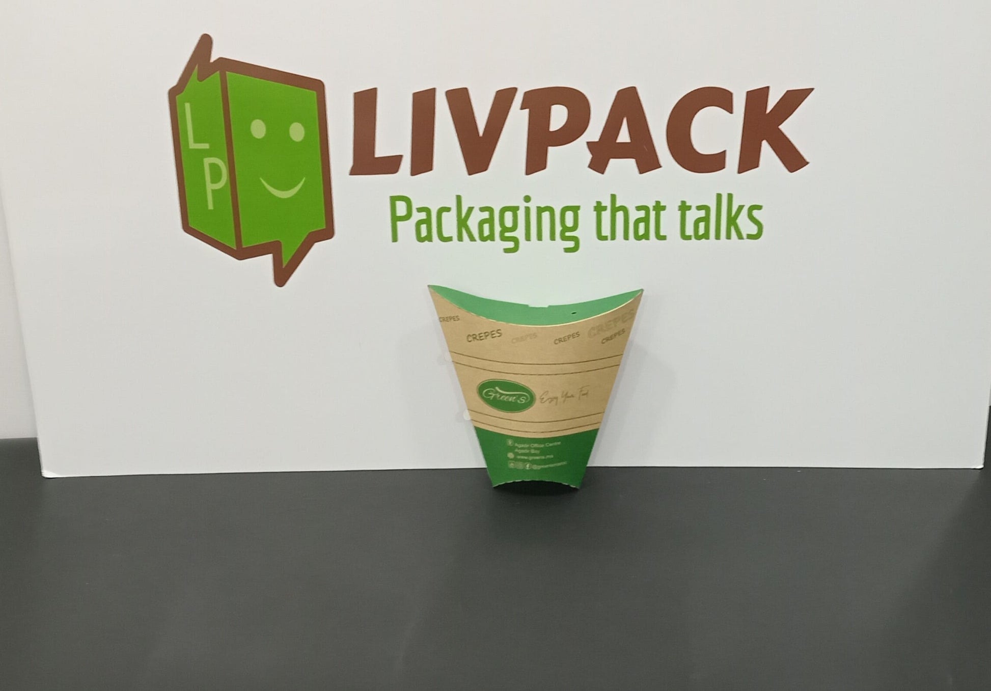 Porte crêpe kraft personnalisé avec logo