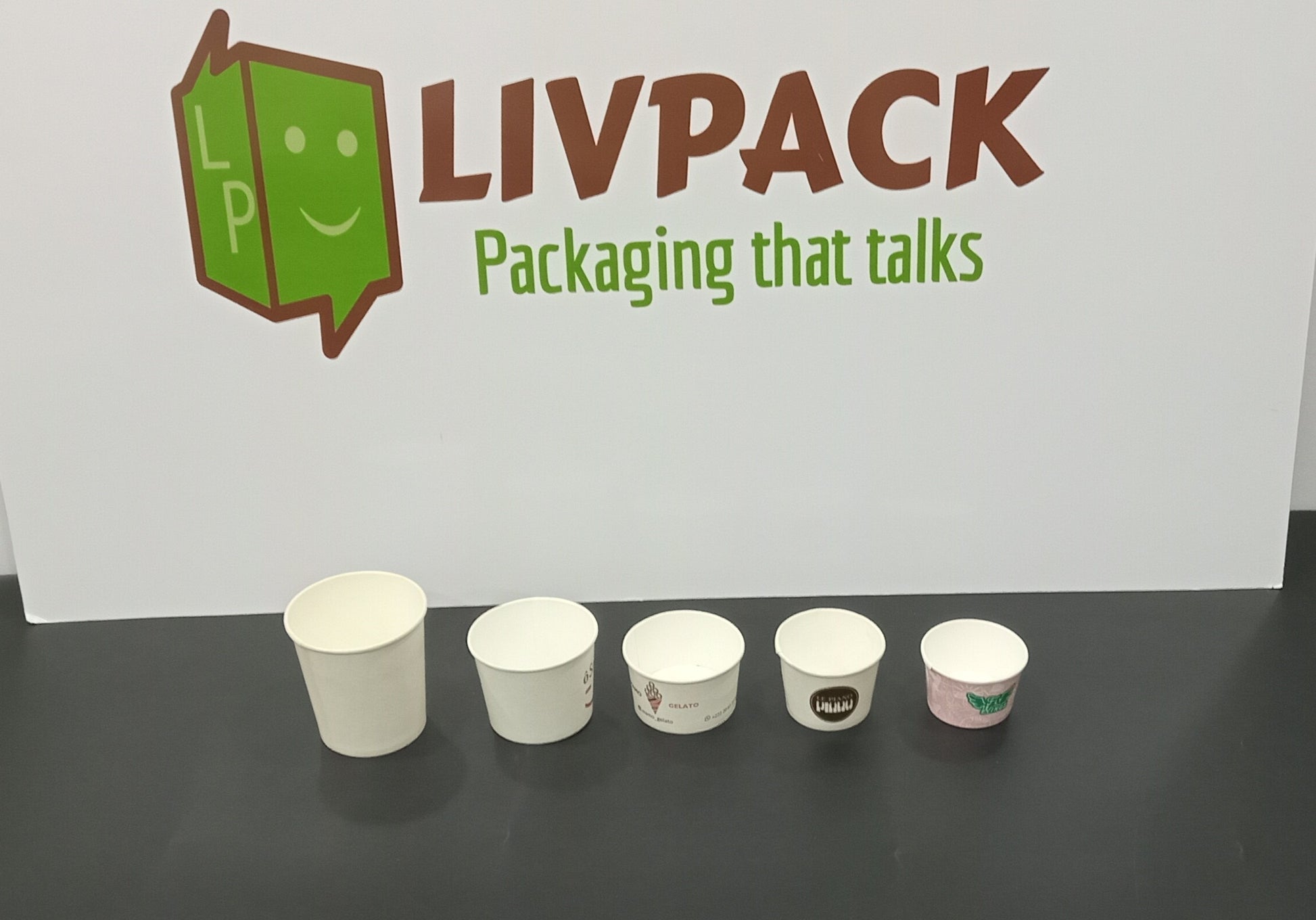 Pot de glace personnalisé avec logo – Carton pour 1 à 5 boules – Livpack

