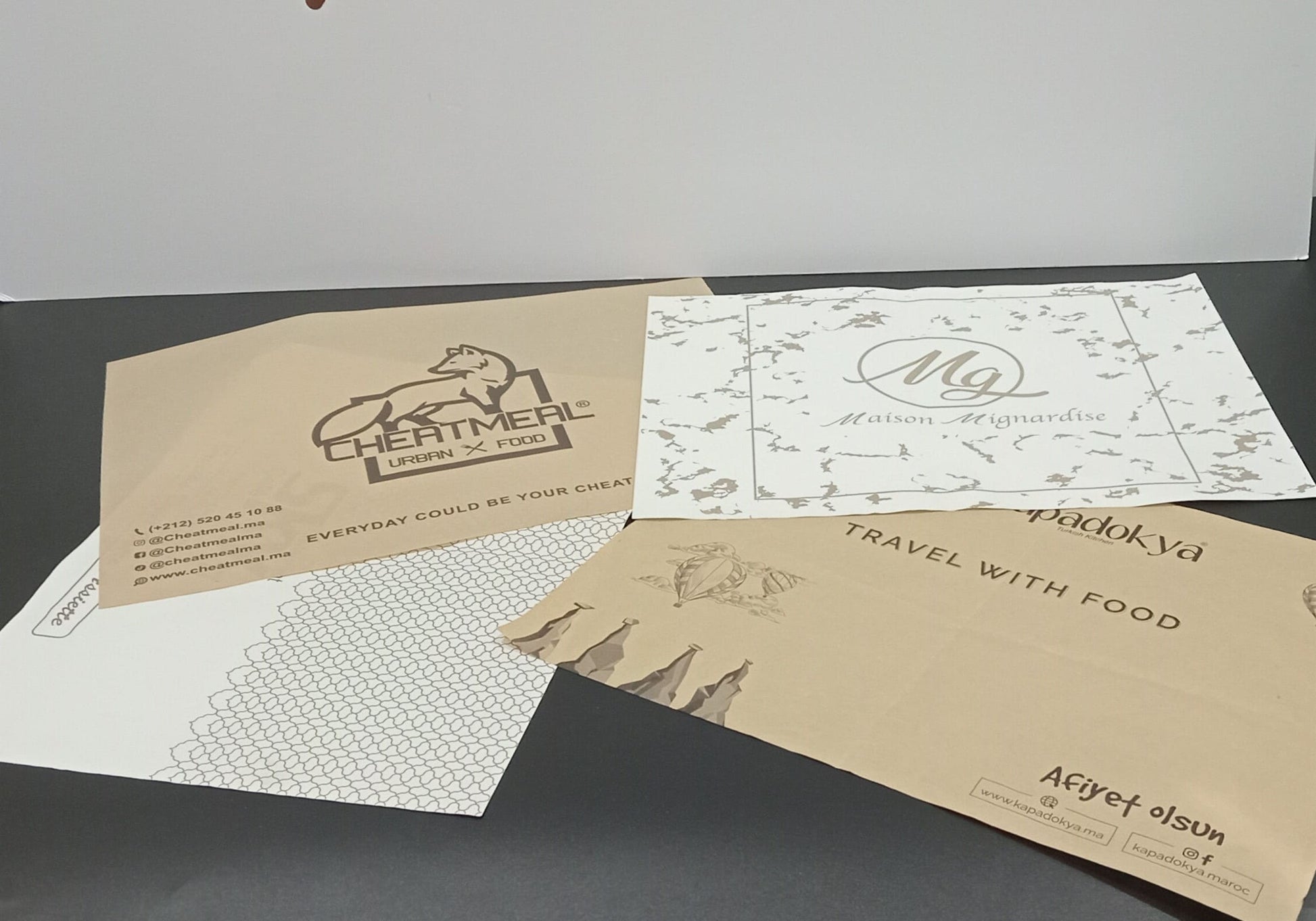 Set de table kraft personnalisé – impression logo restaurant – Livpack
