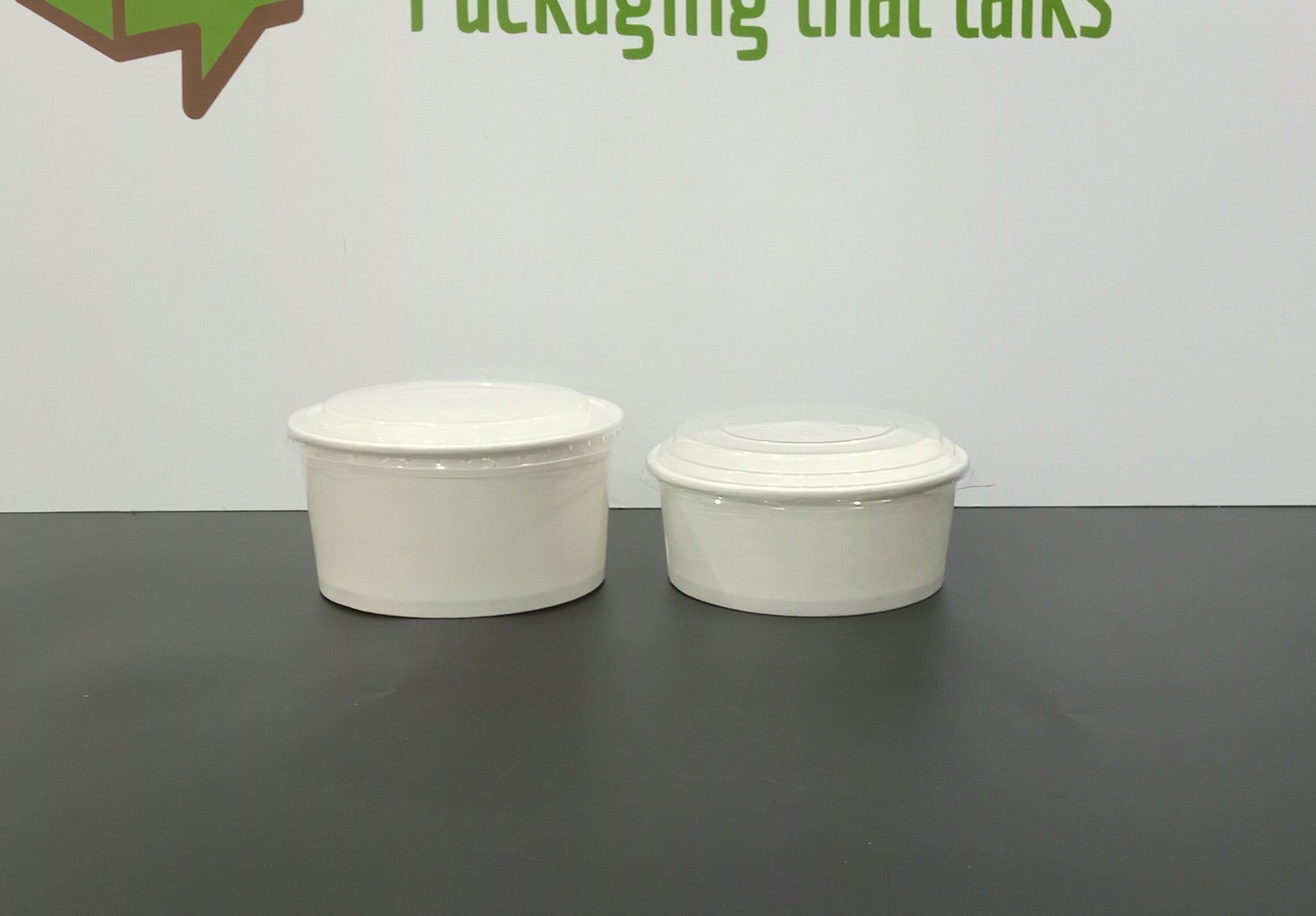 bol alimentaire blanc avec couvercle PET