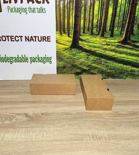 Kraft sandwich box 24x12x7 cm – Pack of 50 | Taco, kebab, snack packaging