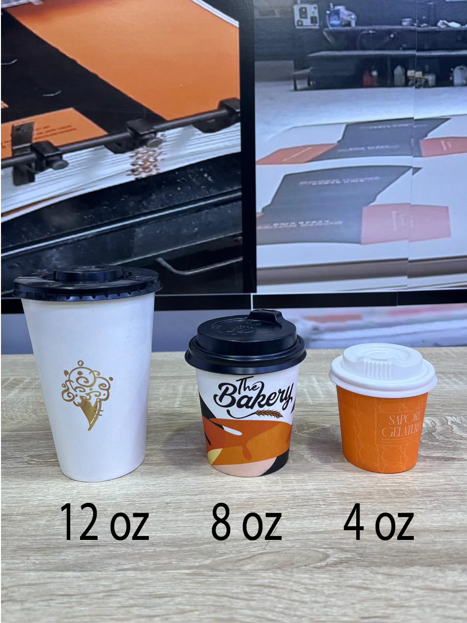 Gobelets Carton Personnalisés – Kraft ou Coloré – Café / Jus – 4 oz, 8 oz, 12 oz