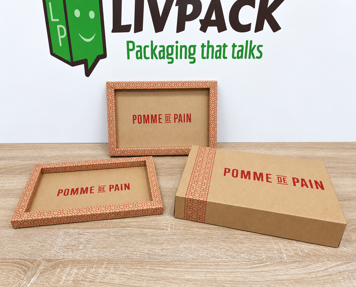Plateaux pâtisserie kraft personnalisés avec logo – Livpack