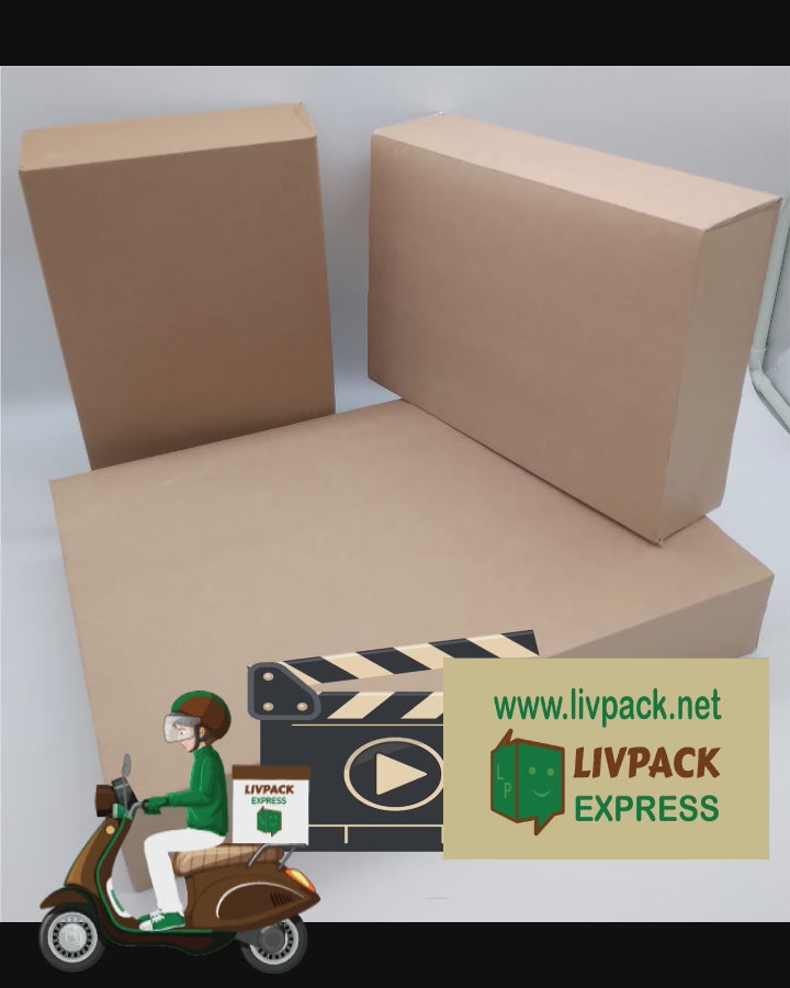 Boîte cache plateau pâtisserie kraft – formats 20x30 ou 30x40 cm