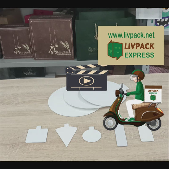 Languettes pâtissières blanches en plusieurs formes Livpack