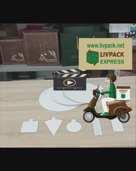 Languettes pâtissières blanches en plusieurs formes Livpack