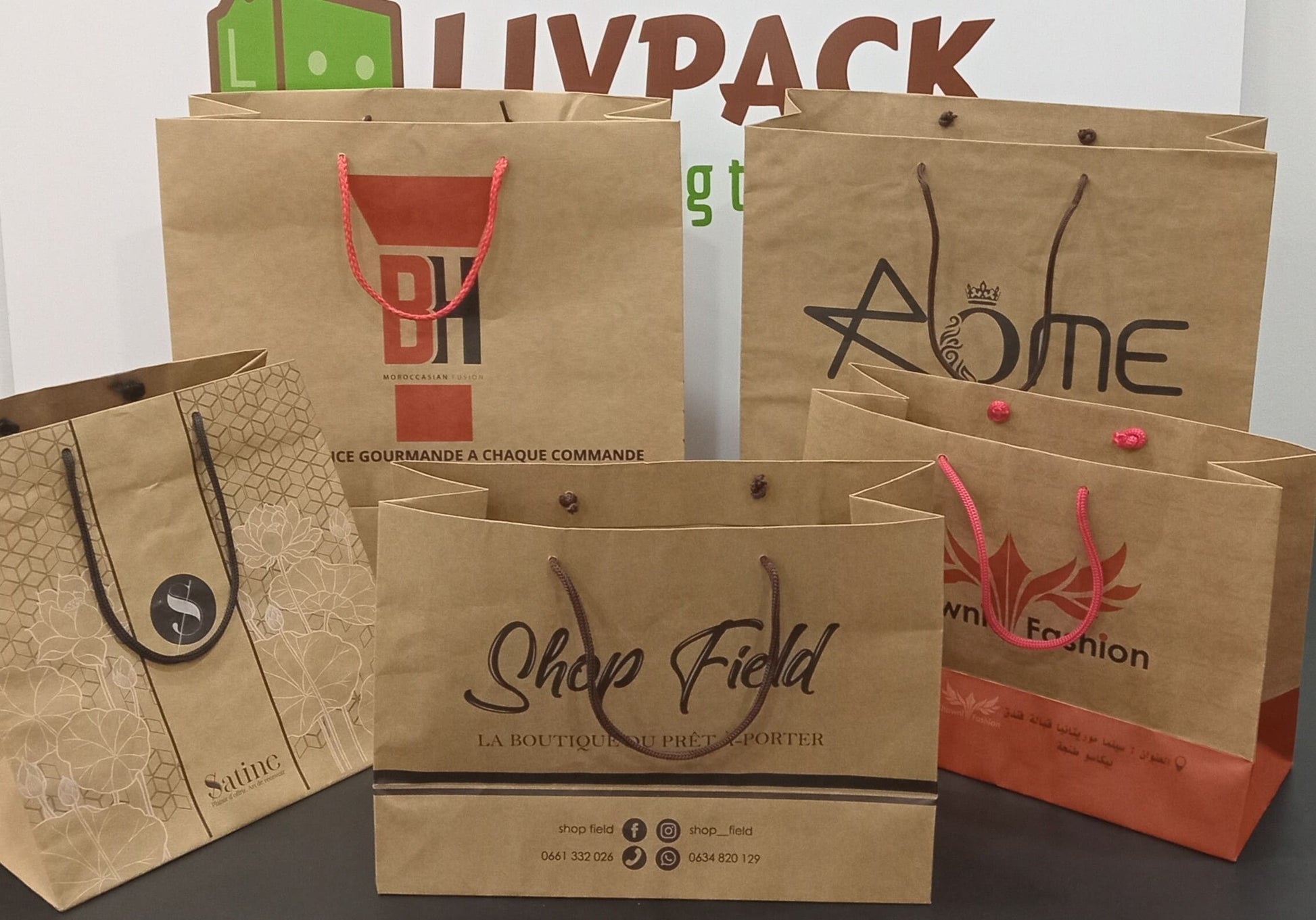sac papier kraft personnalisé livpack